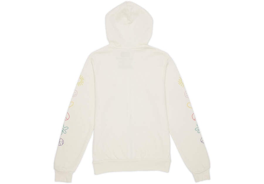 White Women's Toms Icon Zip Hoodie Hoodie Ireland | IE053-214