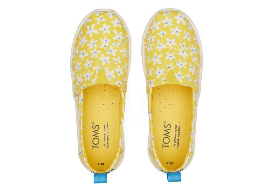 Yellow Daisies Kids' Toms Youth Alpargata Sun Daisies Alpargatas Ireland | IE435-324